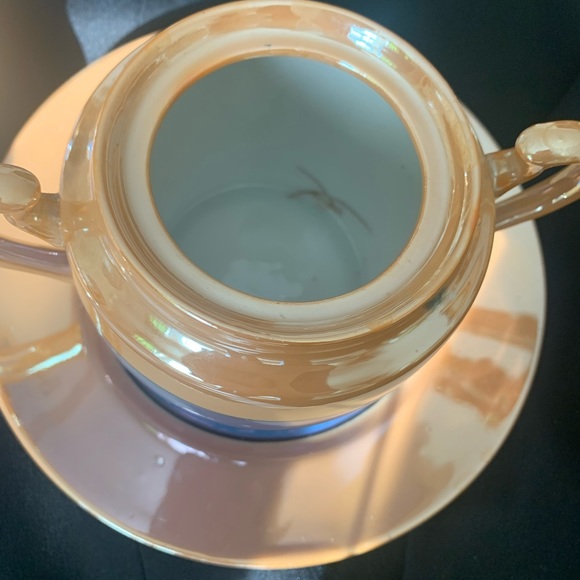 TT Takito Iridescent Hand Painted Lusterware Tea Set with Lunch/Dessert plates - Picture 10 of 15